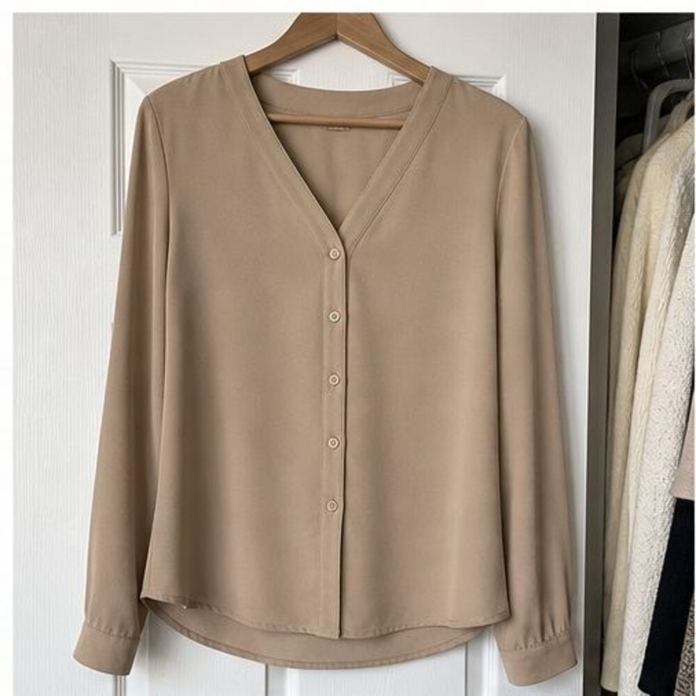 Sand Lace Trim Top